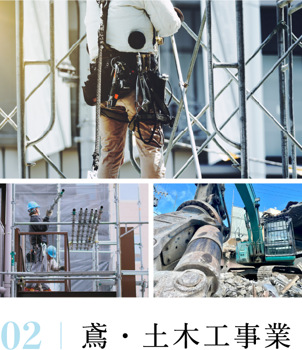 事業内容 鳶・土木工事業